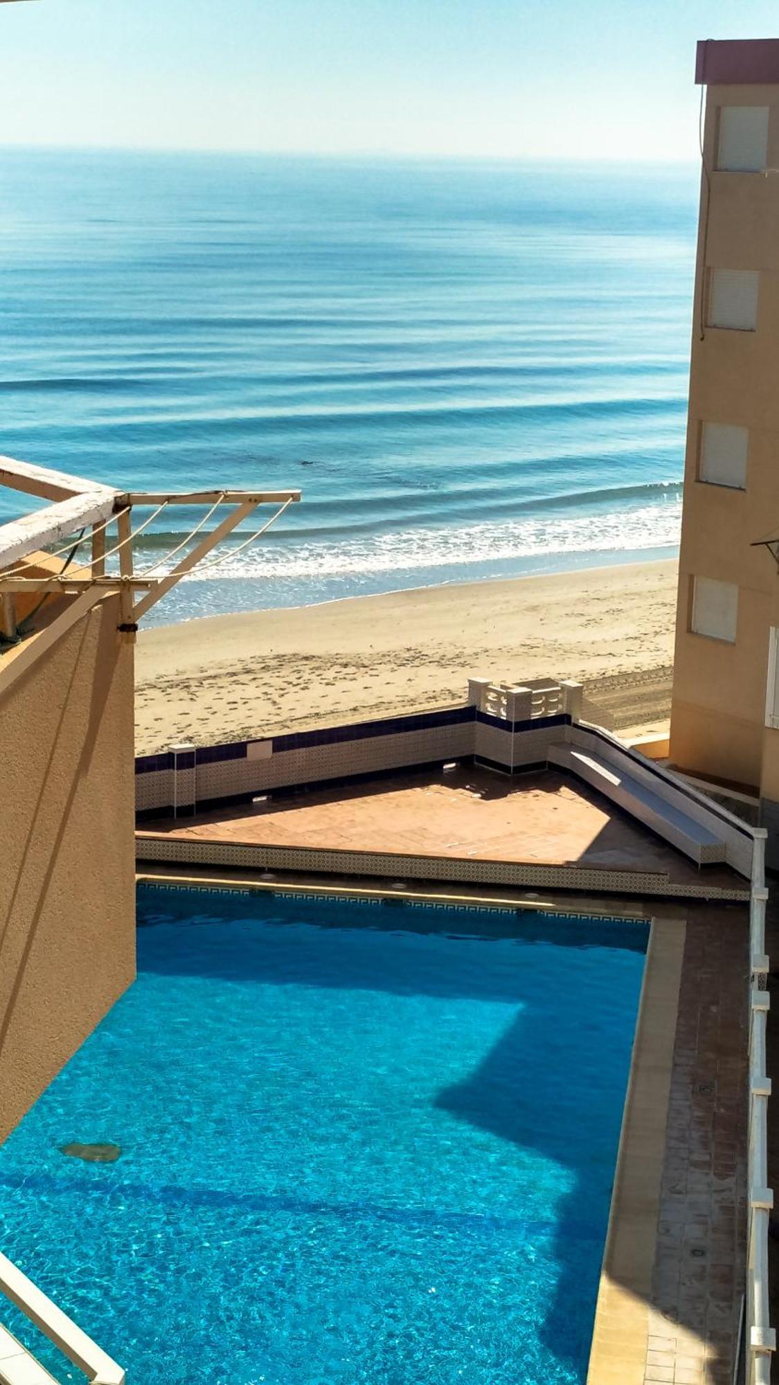 Ferienwohnung Bright Studio With The Seaview And Swimming Pool La Manga del Mar Menor Exterior foto